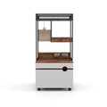 Furniture-Style Cat Litter Box Enclosure with Tree Tower and Scratching Pads