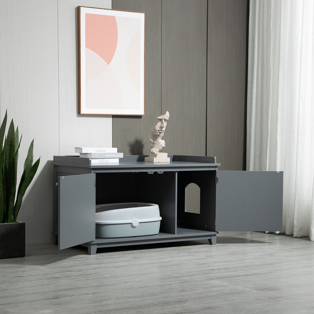 Cat Litter Box Furniture with Large Hidden Storage