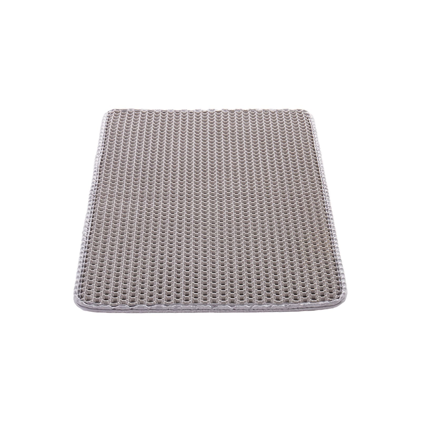 Cat Litter Mat, 24 x 15 in, Double-Layer Litter Box Mat, Non-Slip & Urine-Proof Litter-Trapping Mats for Indoor Cats, Honeycomb Design, Soft on Paws, Washable Large Kitty Mats for Floor