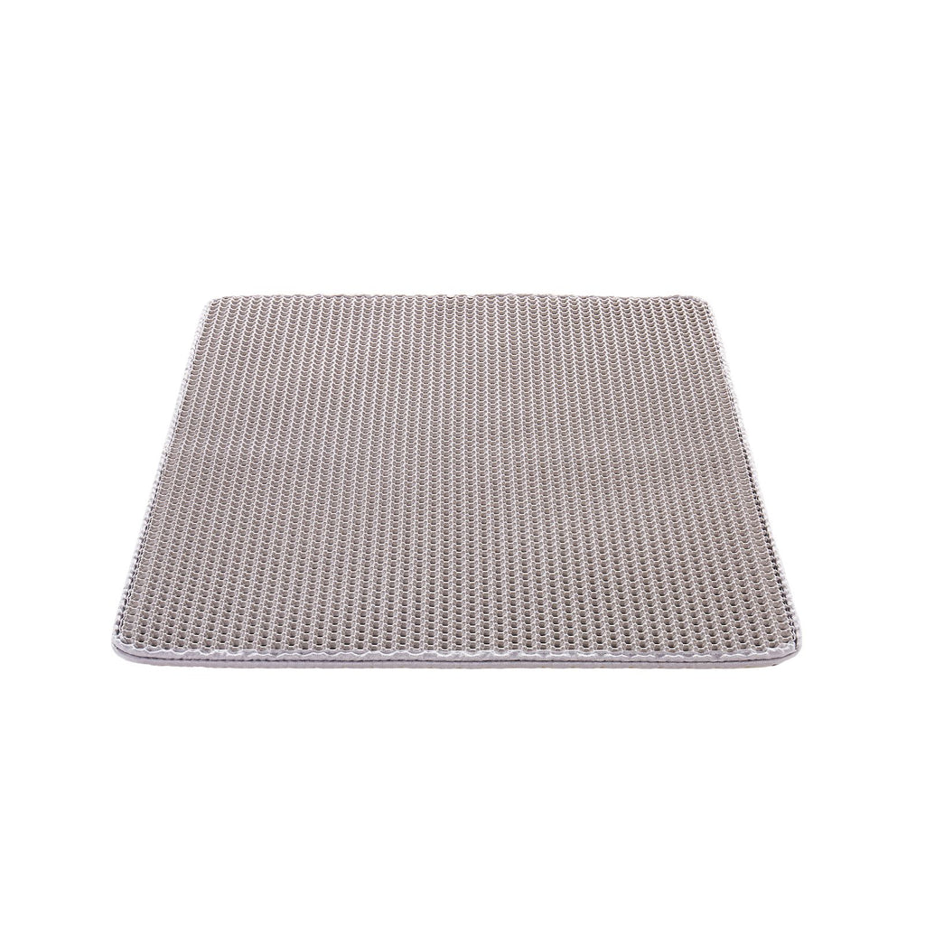 Cat Litter Mat, 30 x 24 in, Double-Layer Litter Box Mat, Non-Slip & Urine-Proof Litter-Trapping Mats for Indoor Cats, Honeycomb Design, Soft on Paws, Washable Large Kitty Mats for Floor