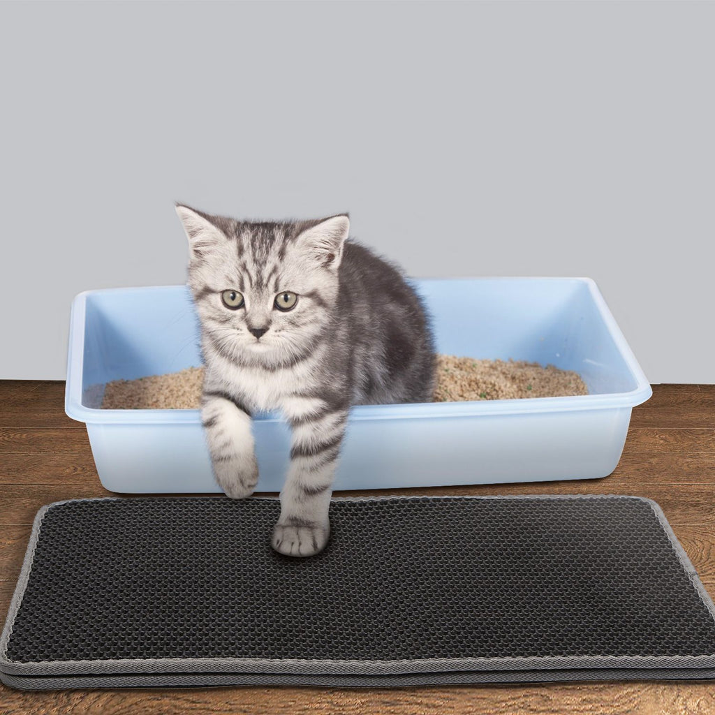 Honeycomb Cat Litter Mat – Traps Scatter, Urine-Proof, Paws Friendly