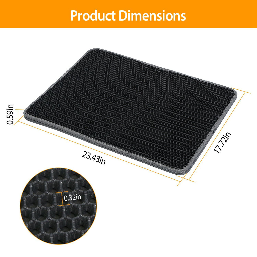 Honeycomb Cat Litter Mat – Traps Scatter, Urine-Proof, Paws Friendly