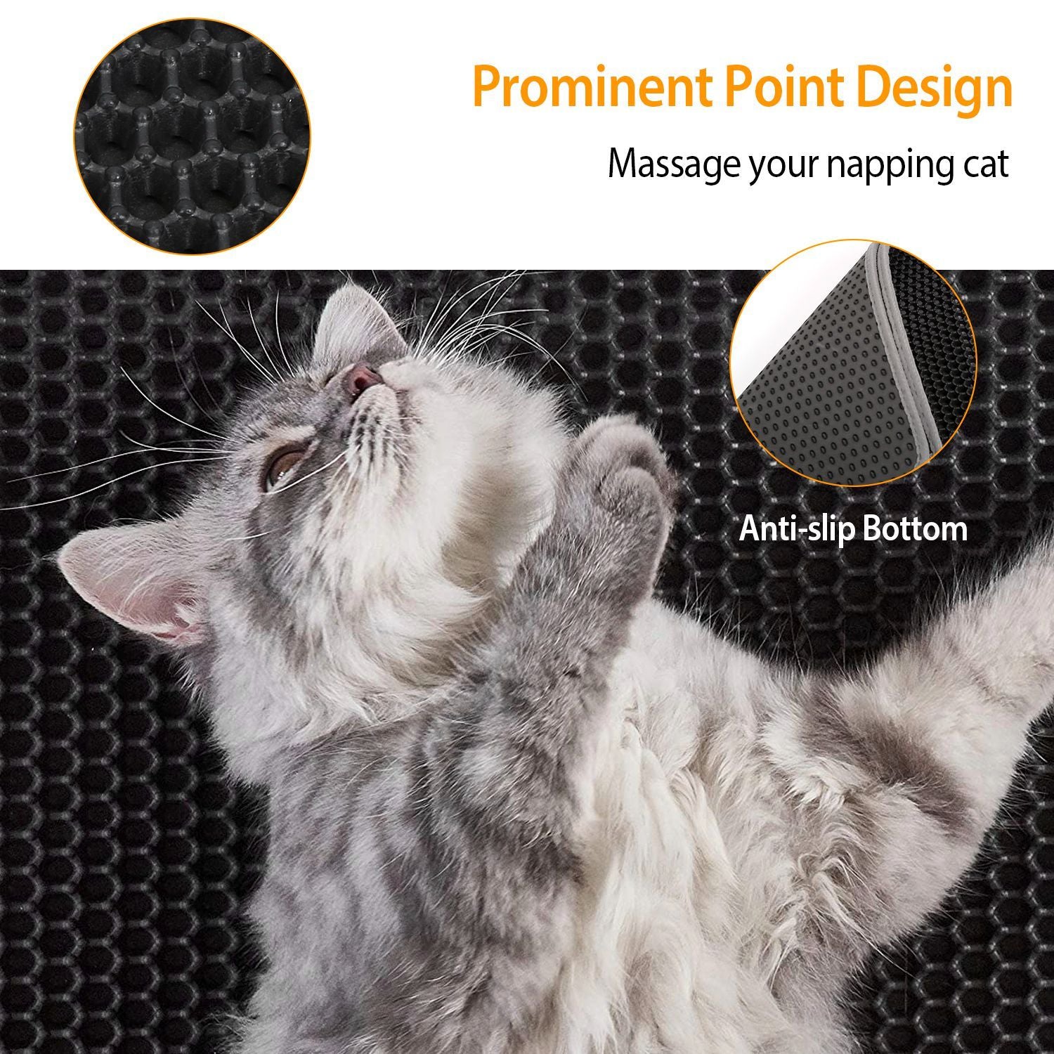 Honeycomb Cat Litter Mat – Traps Scatter, Urine-Proof, Paws Friendly