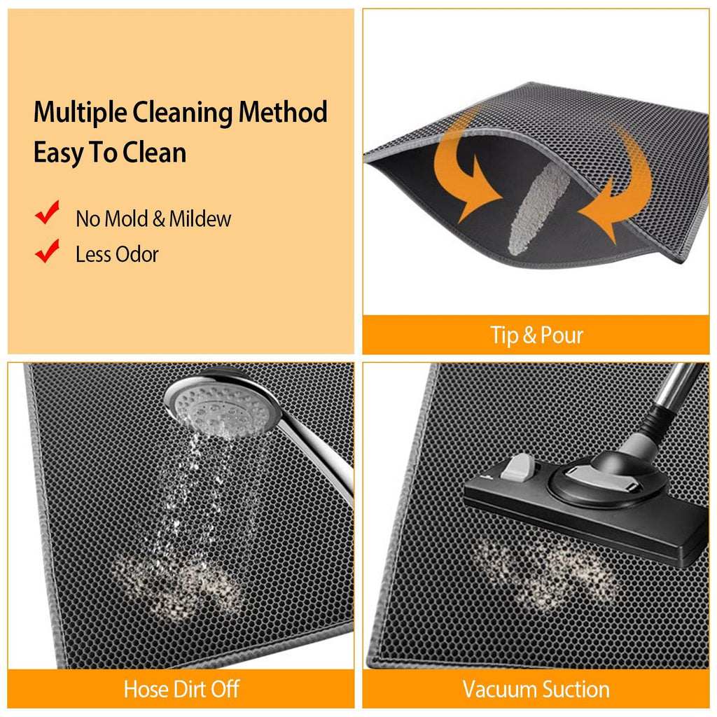 Honeycomb Cat Litter Mat – Traps Scatter, Urine-Proof, Paws Friendly