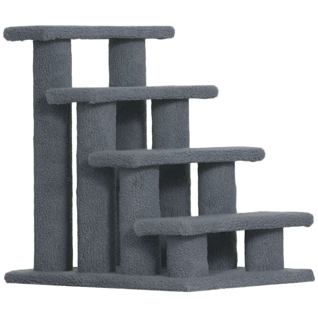 4-Step Cat Scratching Post with Plush Steps for Climbing and Scratching