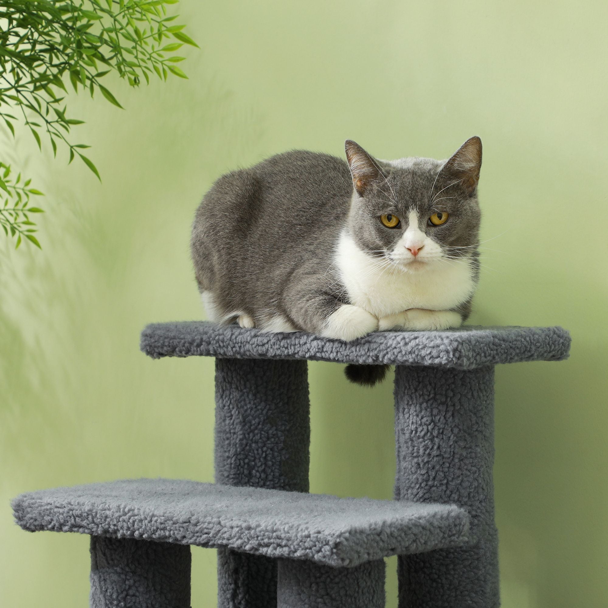 4-Step Cat Scratching Post with Plush Steps for Climbing and Scratching