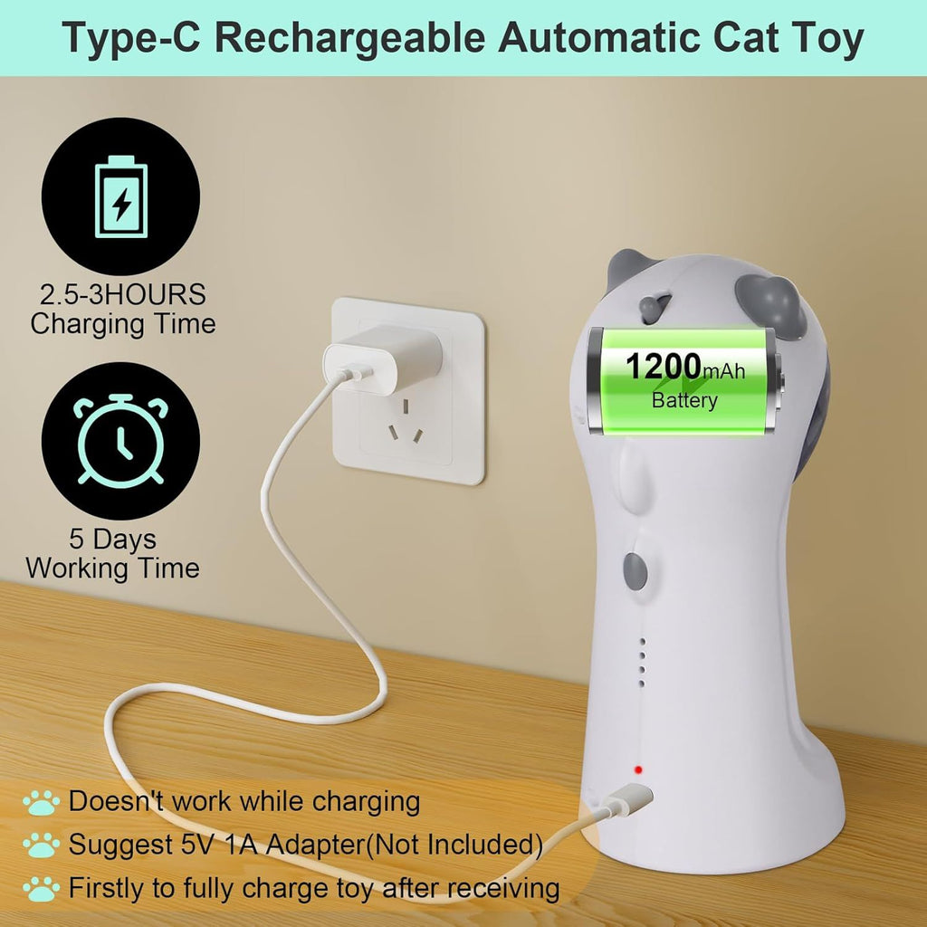 Automatic Motion-Activated Cat Toy with 5 Patterns and 4 Speeds