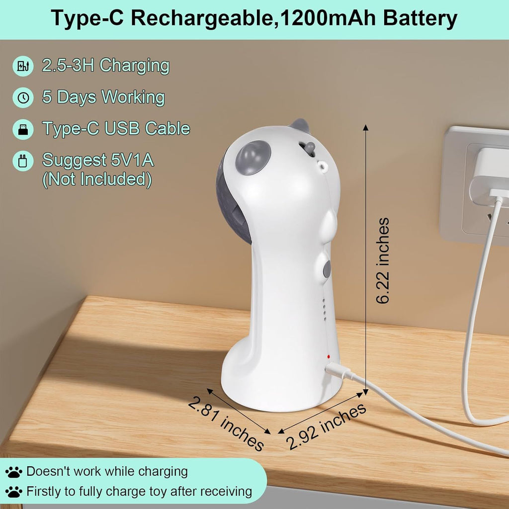 Automatic Motion-Activated Cat Toy with 5 Patterns and 4 Speeds