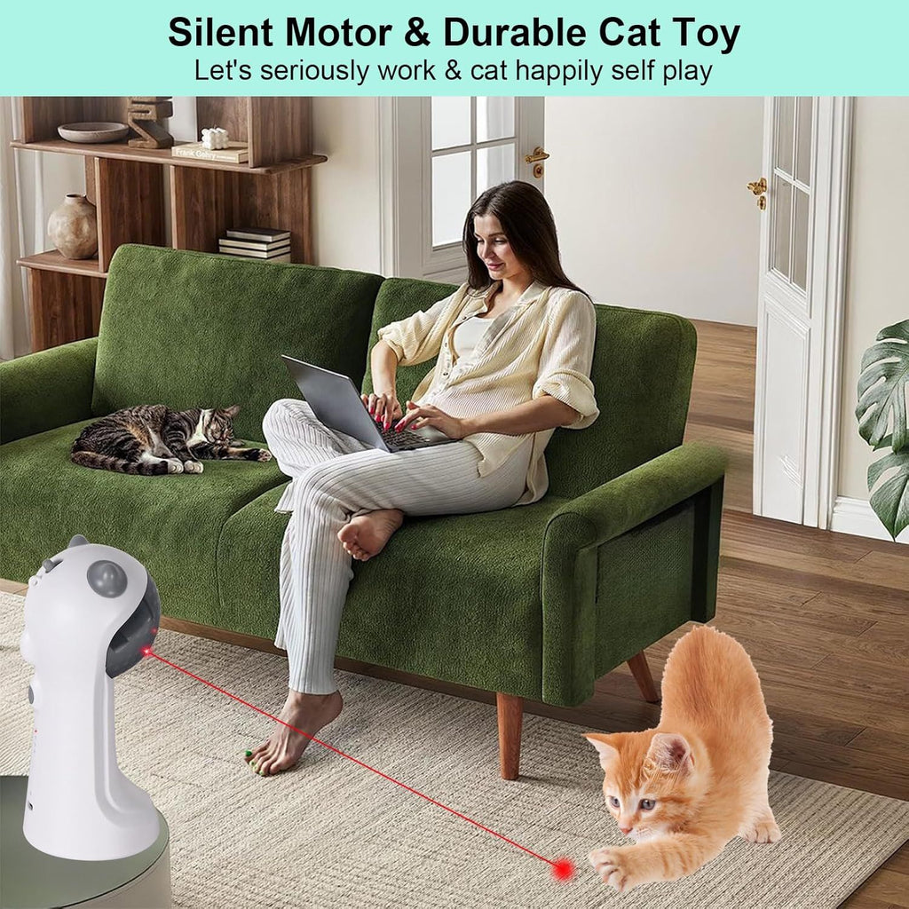 Automatic Motion-Activated Cat Toy with 5 Patterns and 4 Speeds