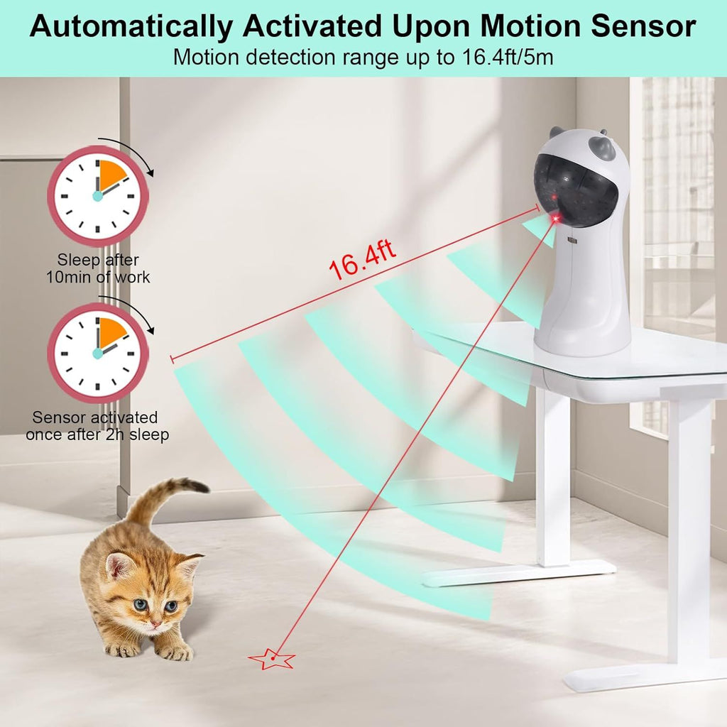 Automatic Motion-Activated Cat Toy with 5 Patterns and 4 Speeds