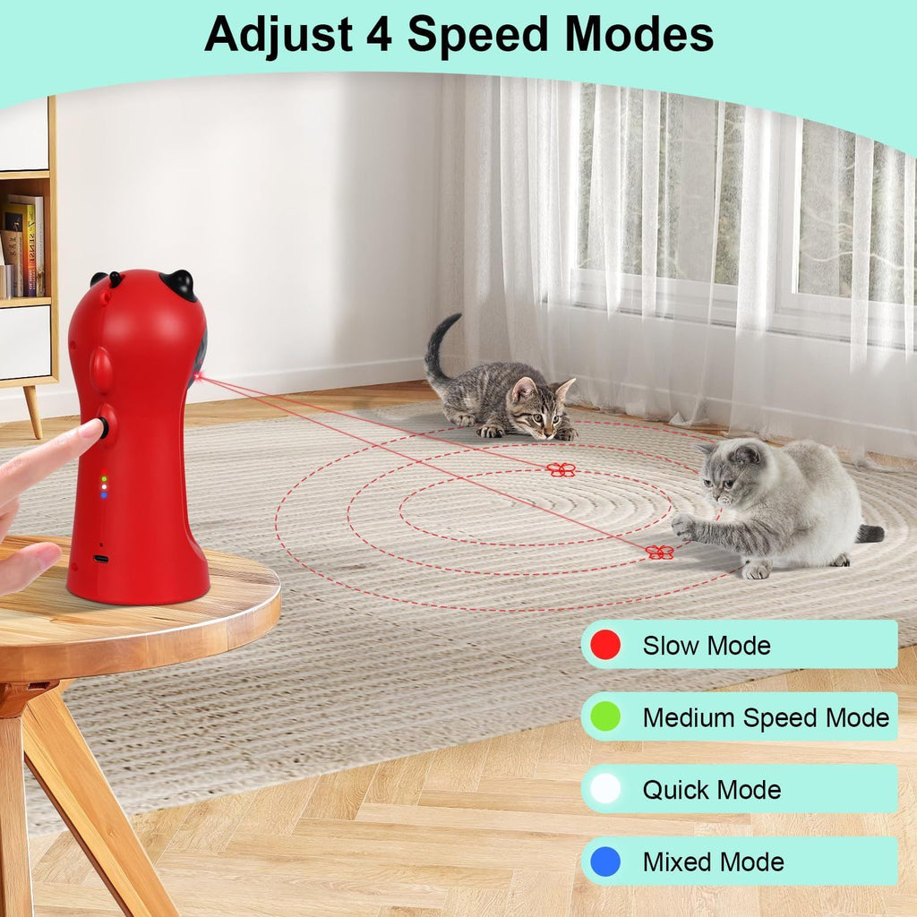 Automatic Motion-Activated Cat Toy with 5 Patterns and 4 Speeds