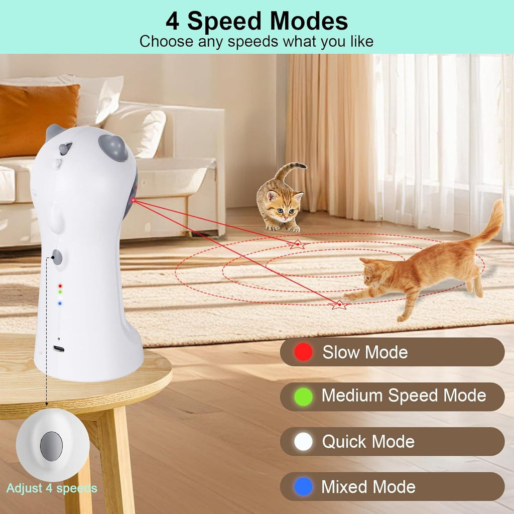 Automatic Motion-Activated Cat Toy with 5 Patterns and 4 Speeds