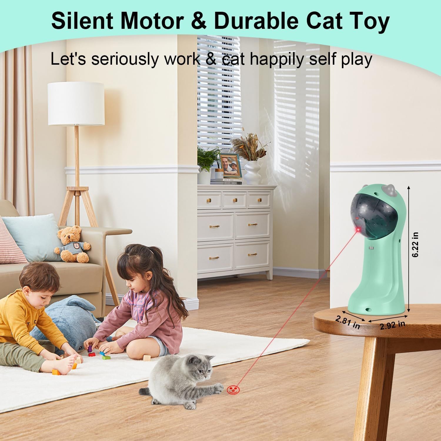 Automatic Motion-Activated Cat Toy with 5 Patterns and 4 Speeds