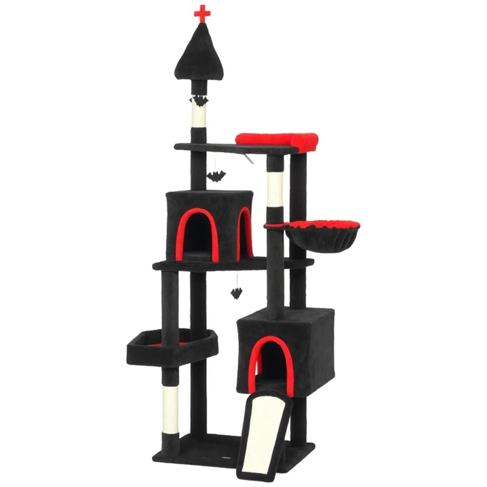 Gothic Castle Cat Tree – Tall 77.6" Multi-Level Climbing Tower