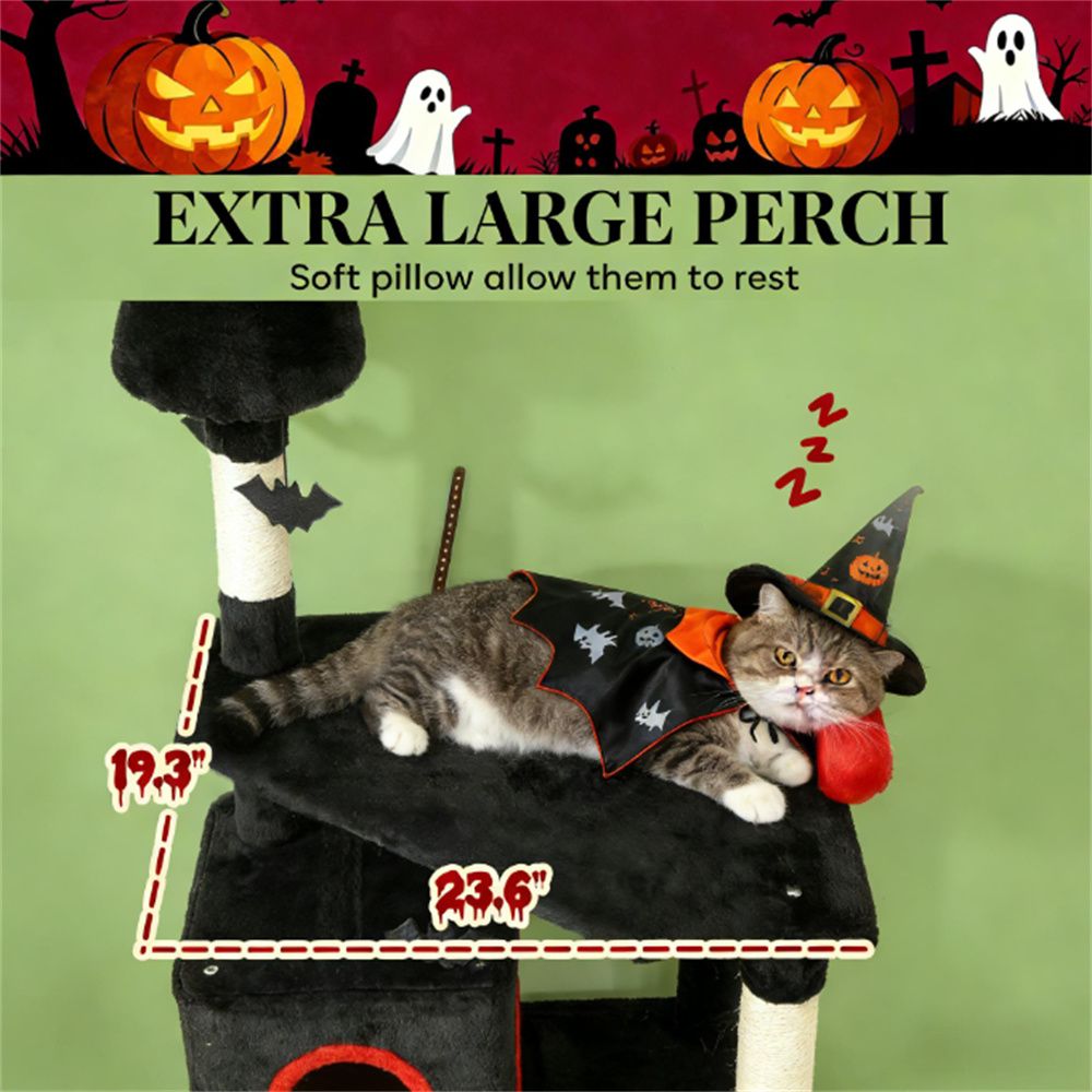 Gothic Castle Cat Tree – Tall 77.6" Multi-Level Climbing Tower