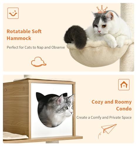 Modern Cat Tree with Sleek Design for Indoor Cats