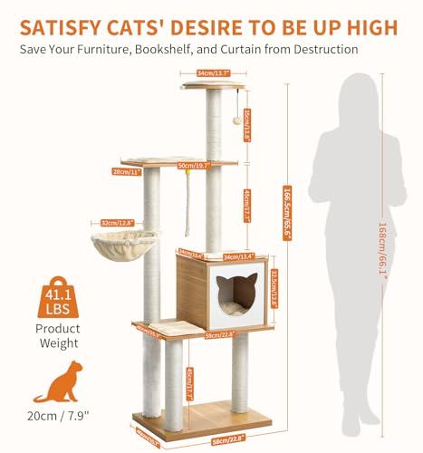 Modern Cat Tree with Sleek Design for Indoor Cats