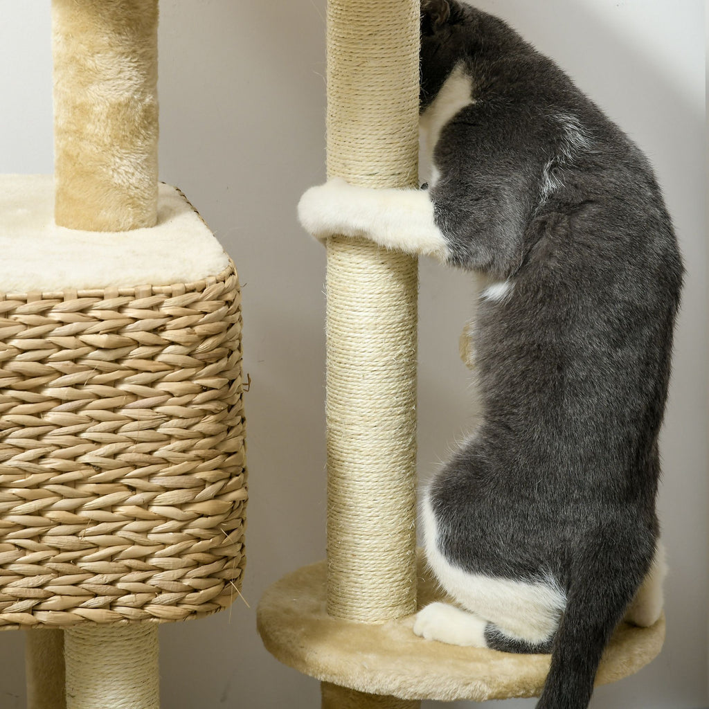 Multi-Level Cat Tower for Indoor Cats with Scratching Posts & Cozy Condo