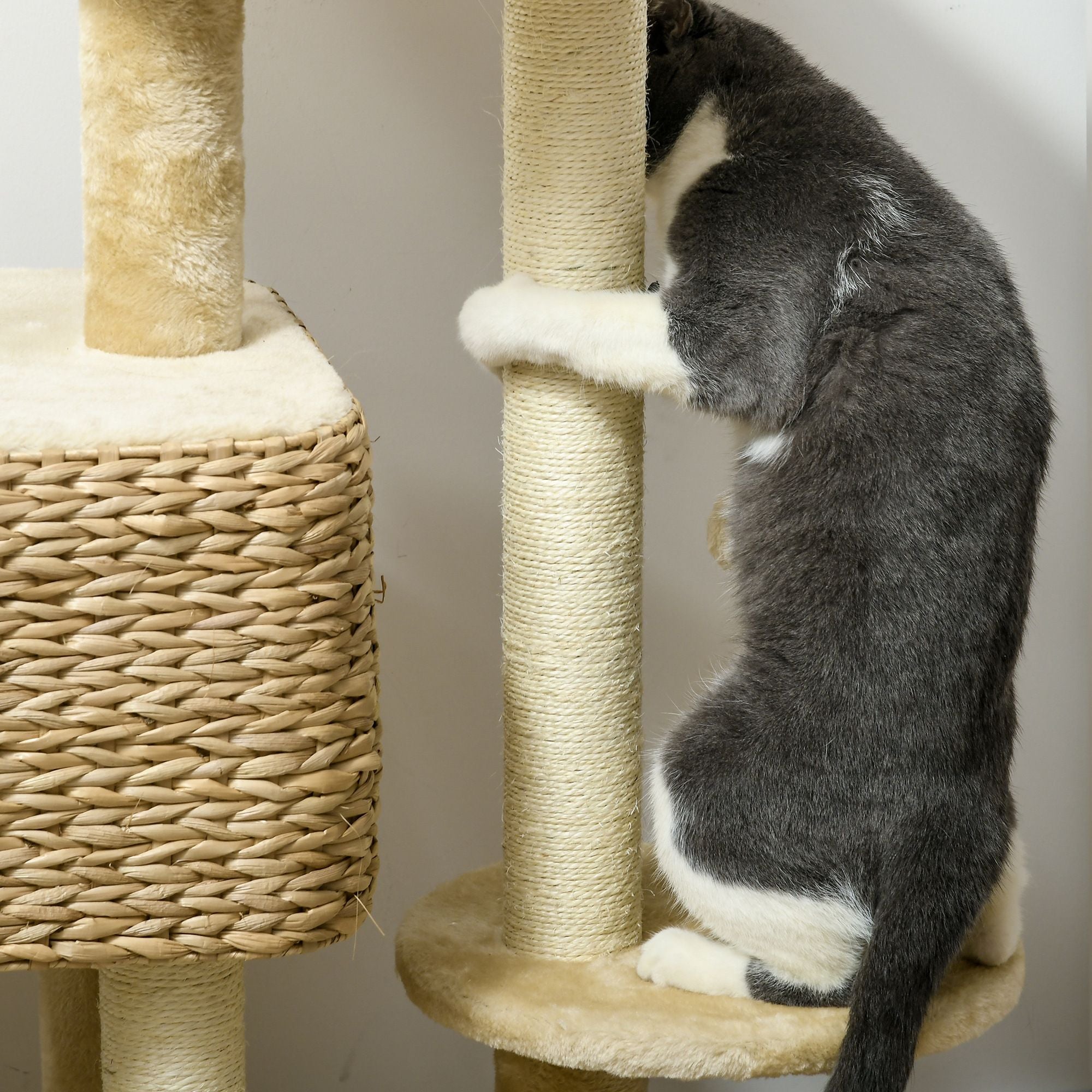 Multi-Level Cat Tower for Indoor Cats with Scratching Posts & Cozy Condo