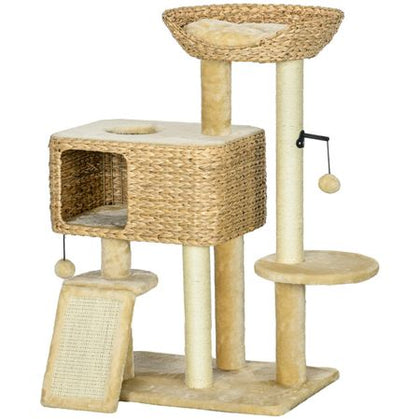 Multi-Level Cat Tower for Indoor Cats with Scratching Posts & Cozy Condo