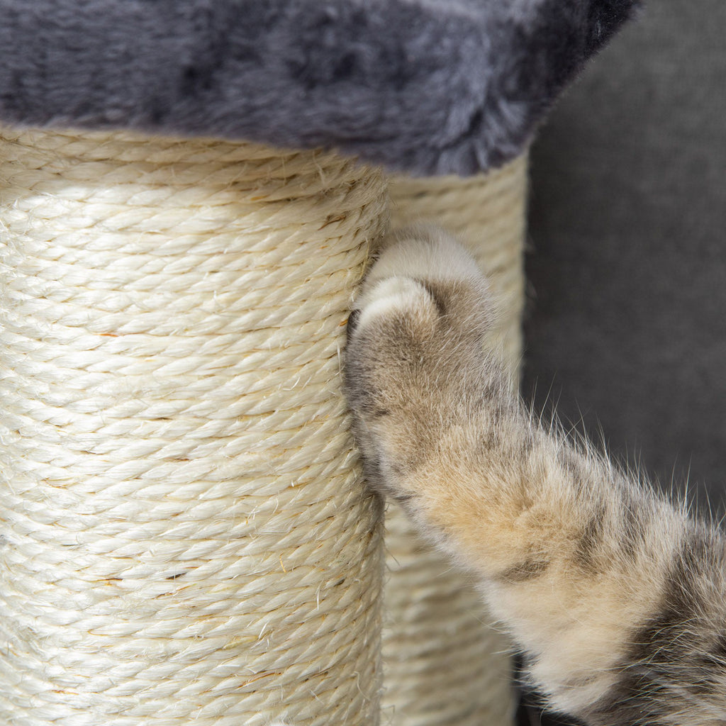 Stair-Shaped Cat Tree with Soft Plush Steps & Sisal Scratching Post