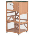 Outdoor Cat Enclosure on Wheels with Hammock and Ramps - Orange