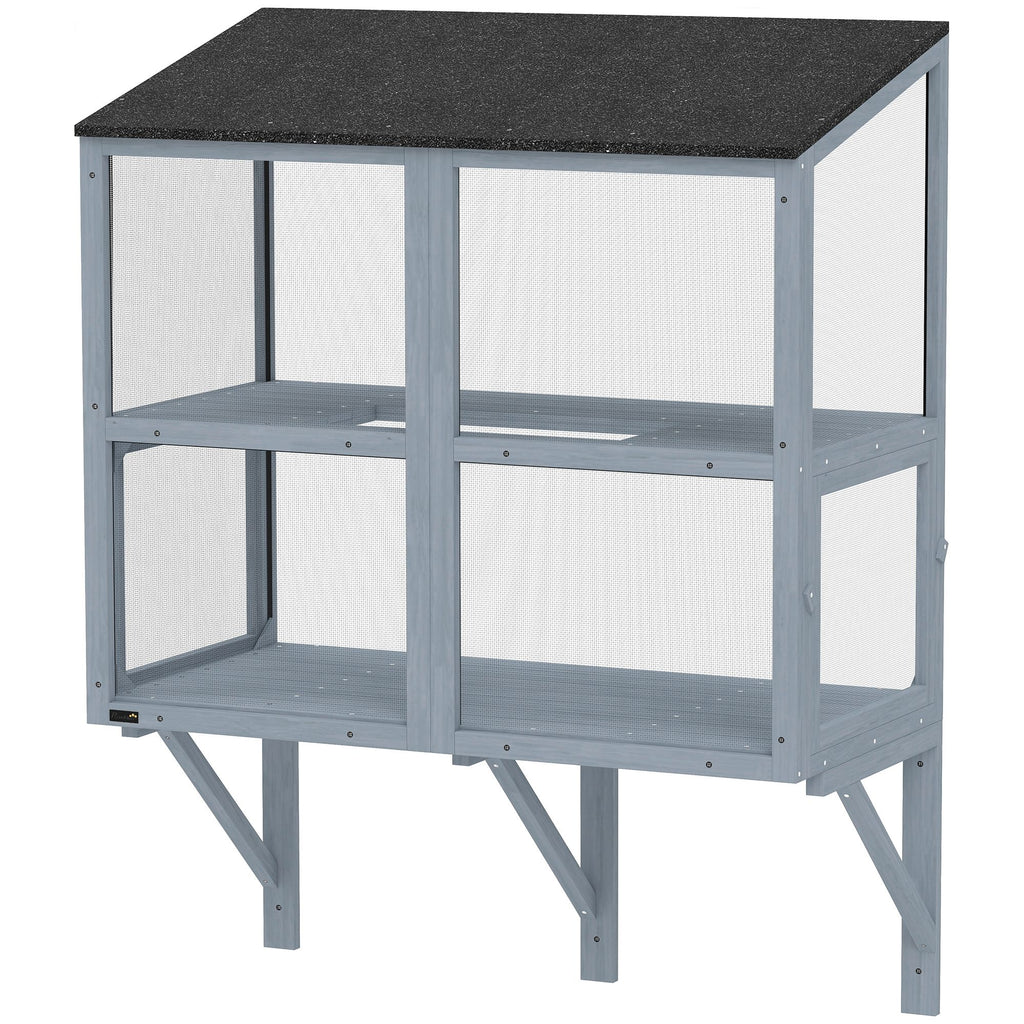 PawHut Catio Outdoor Cat Enclosure with water-ready Roof