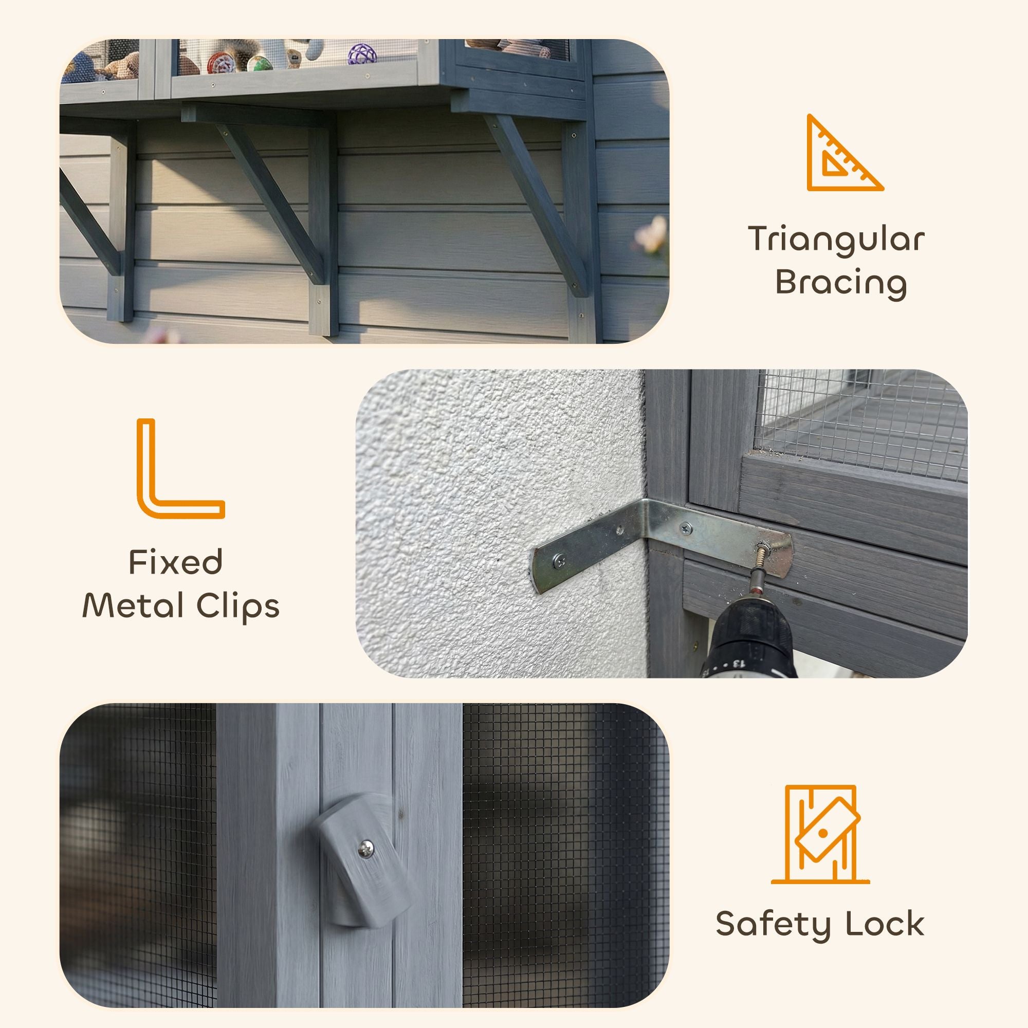 PawHut Catio Outdoor Cat Enclosure with water-ready Roof
