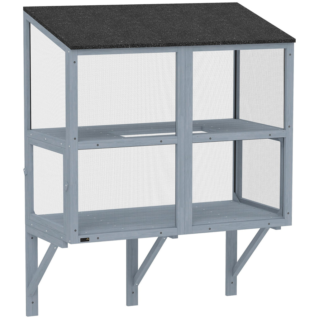 PawHut Catio Outdoor Cat Enclosure with water-ready Roof