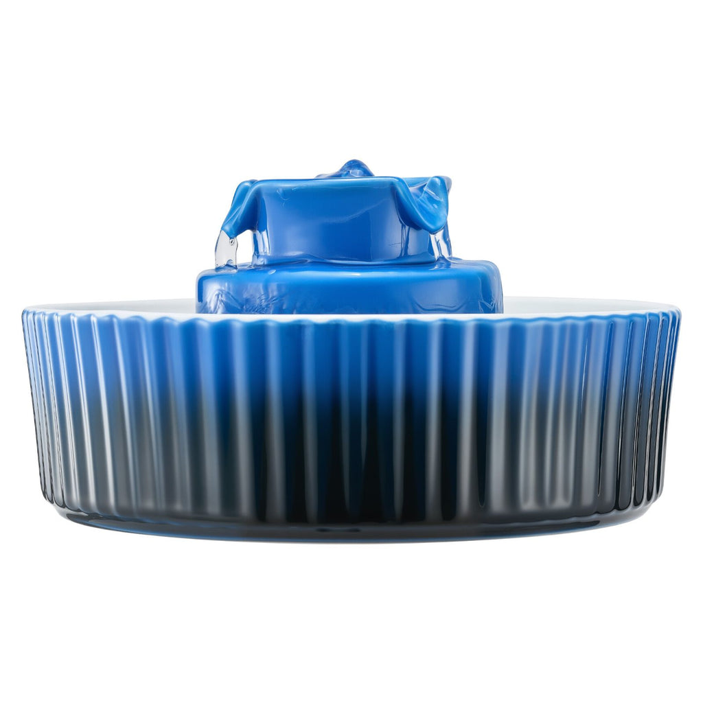Ceramic Cat Water Fountain with 2.1L Capacity & Ultra-Quiet Pump