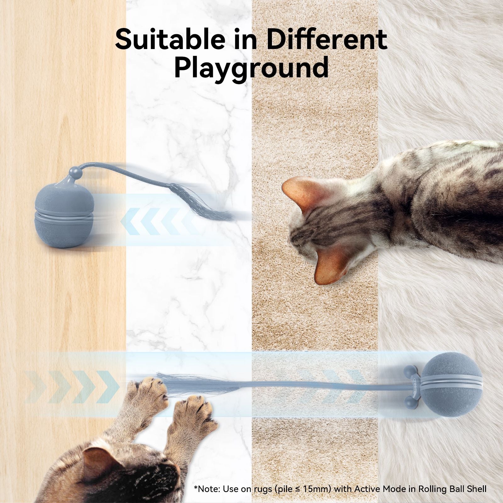 Cheerble Wicked Ball Duo2: Interactive Cat Toy with Interchangeable Shells