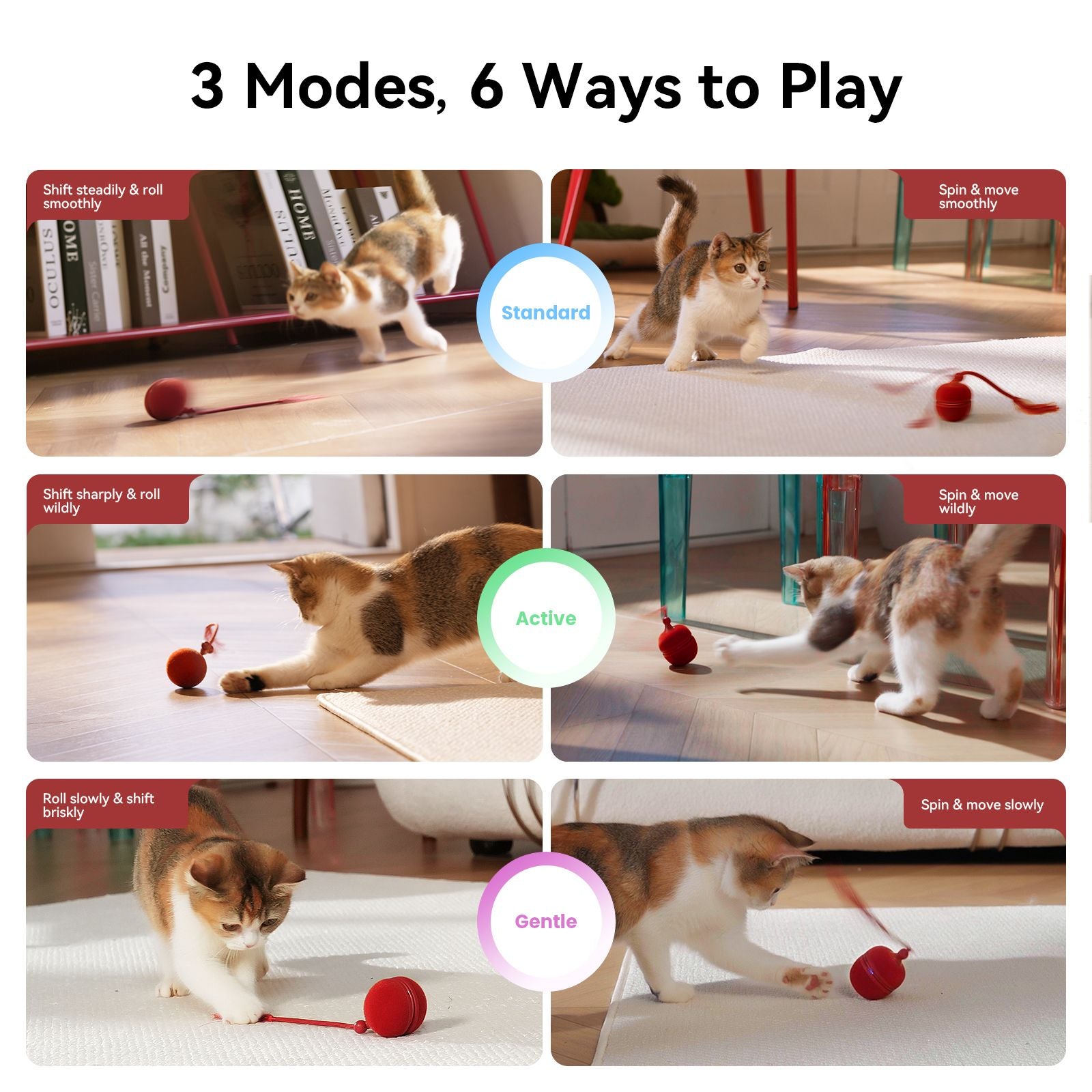 Cheerble Wicked Ball Duo2: Interactive Cat Toy with Interchangeable Shells