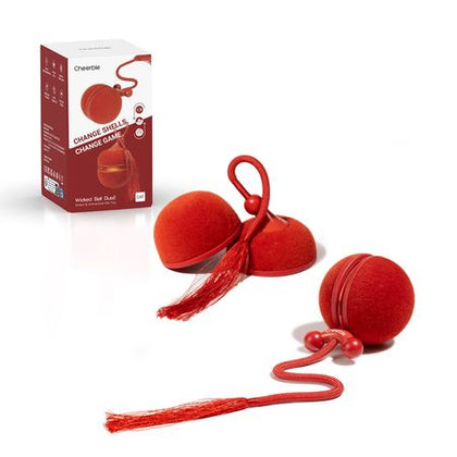 Cheerble Wicked Ball Duo2: Interactive Cat Toy with Interchangeable Shells