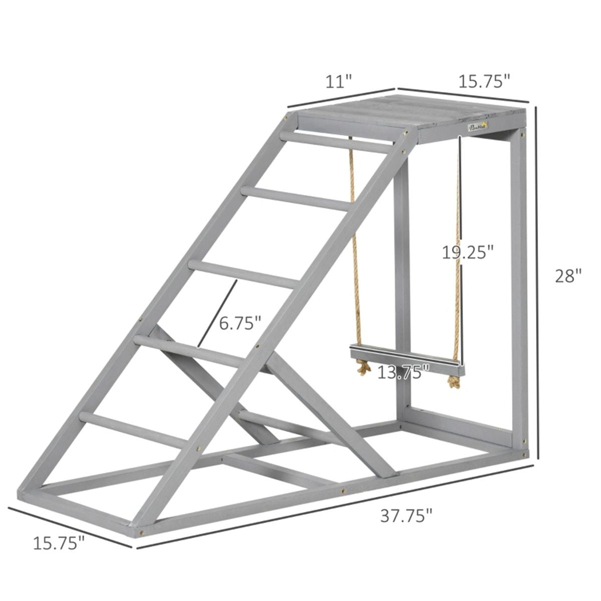Chicken Coop Activity Center with Swing, Platform & Perches