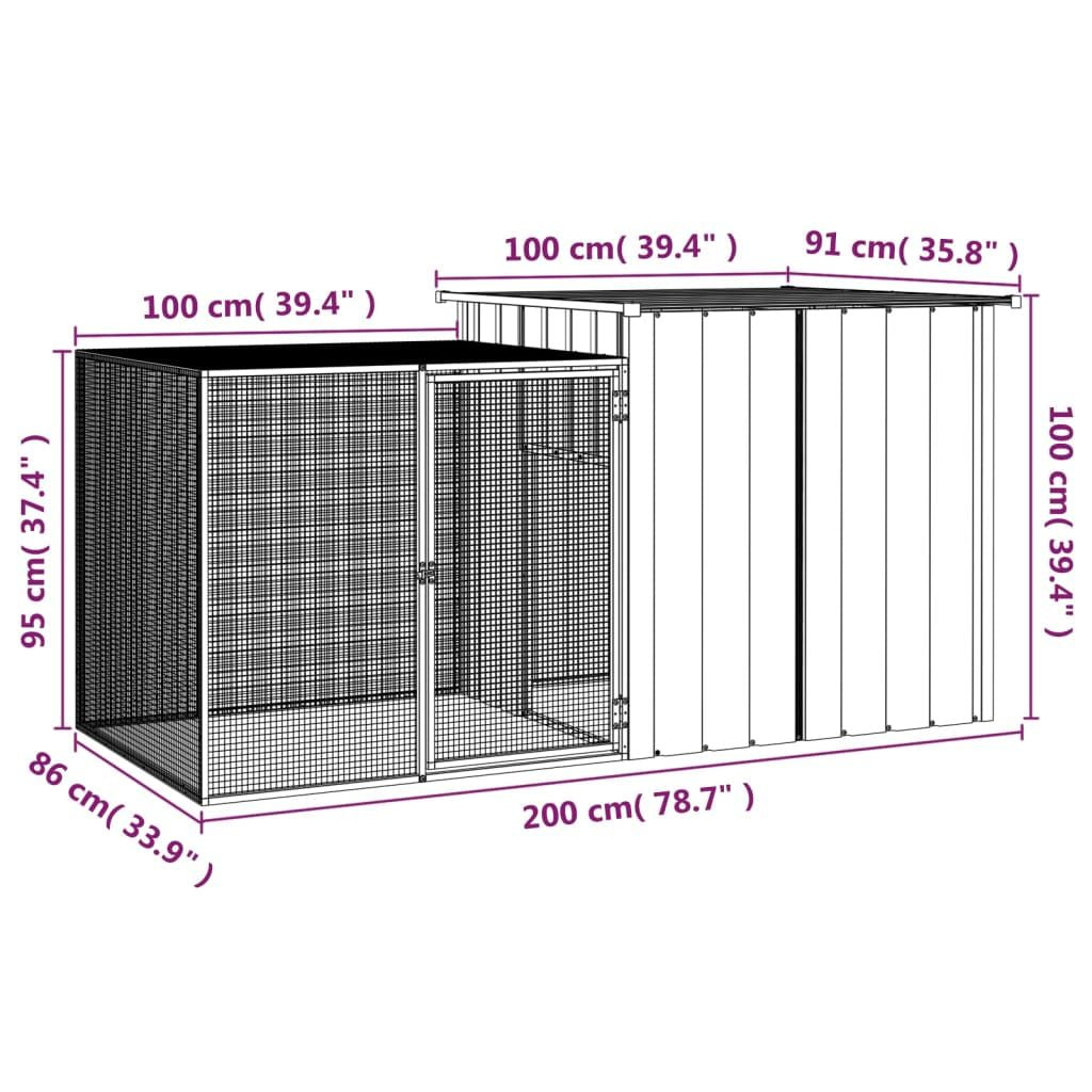 Galvanized structured Chicken Cage – Secure All-in-One Run.