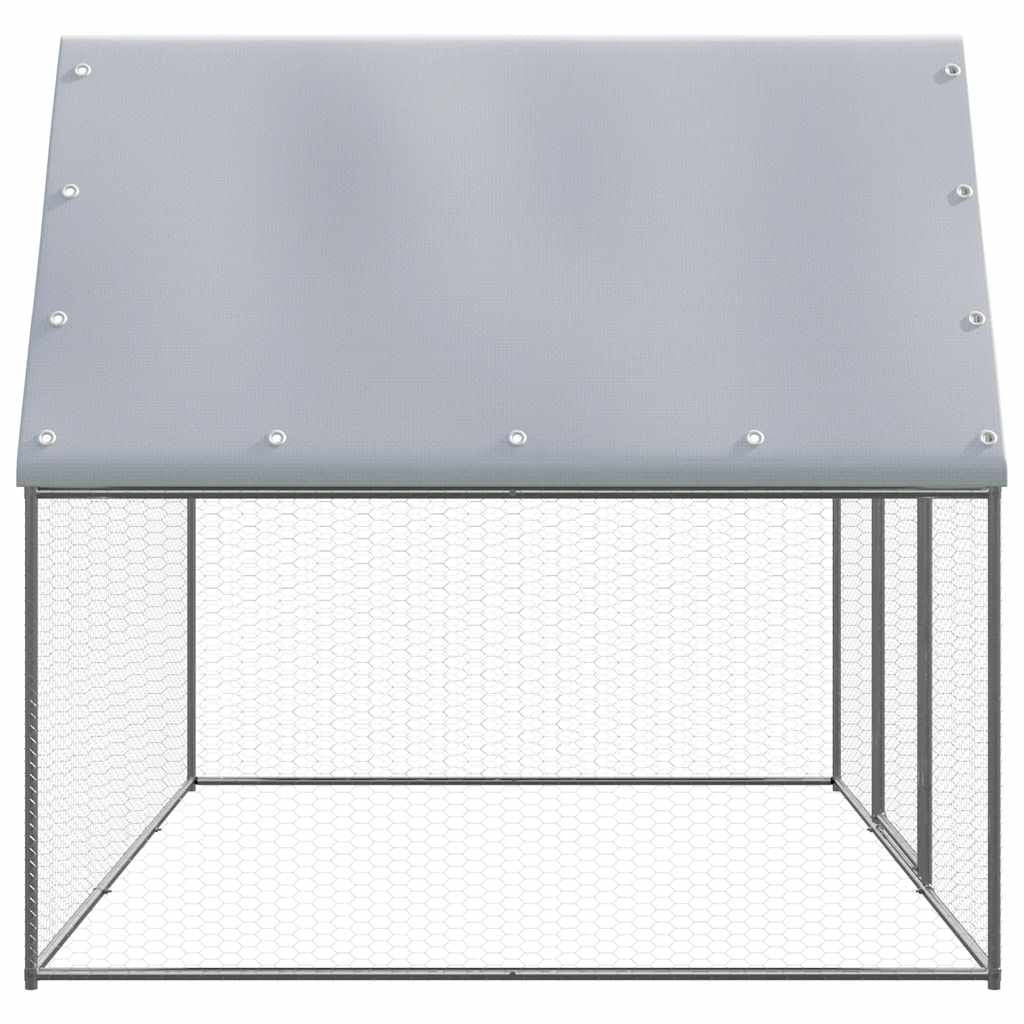 Spacious Galvanized structured Chicken Cage for Outdoor Use