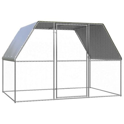 Spacious Galvanized structured Chicken Cage for Outdoor Use