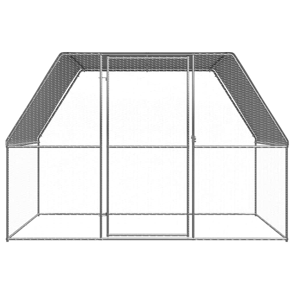Spacious Galvanized structured Chicken Cage for Outdoor Use
