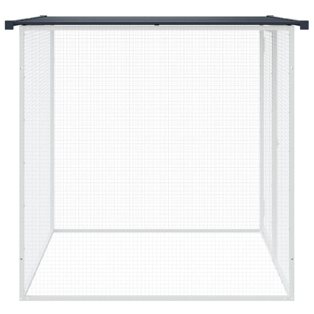 Chicken Cage with Roof Anthracite 40.6"x38.6"x35.4" Galvanized structured