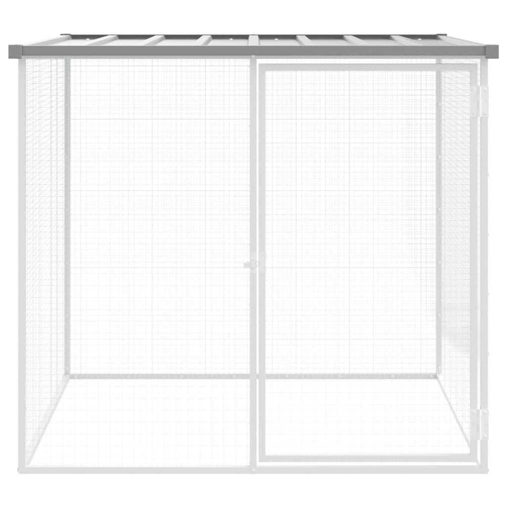 Chicken Cage with Roof Light Gray 40.6"x38.6"x35.4" Galvanized structured
