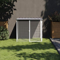 Chicken Cage with Roof Light Gray 40.6"x38.6"x35.4" Galvanized structured
