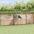 Spacious Outdoor Poultry Coop with Lockable Door and Wire Grid