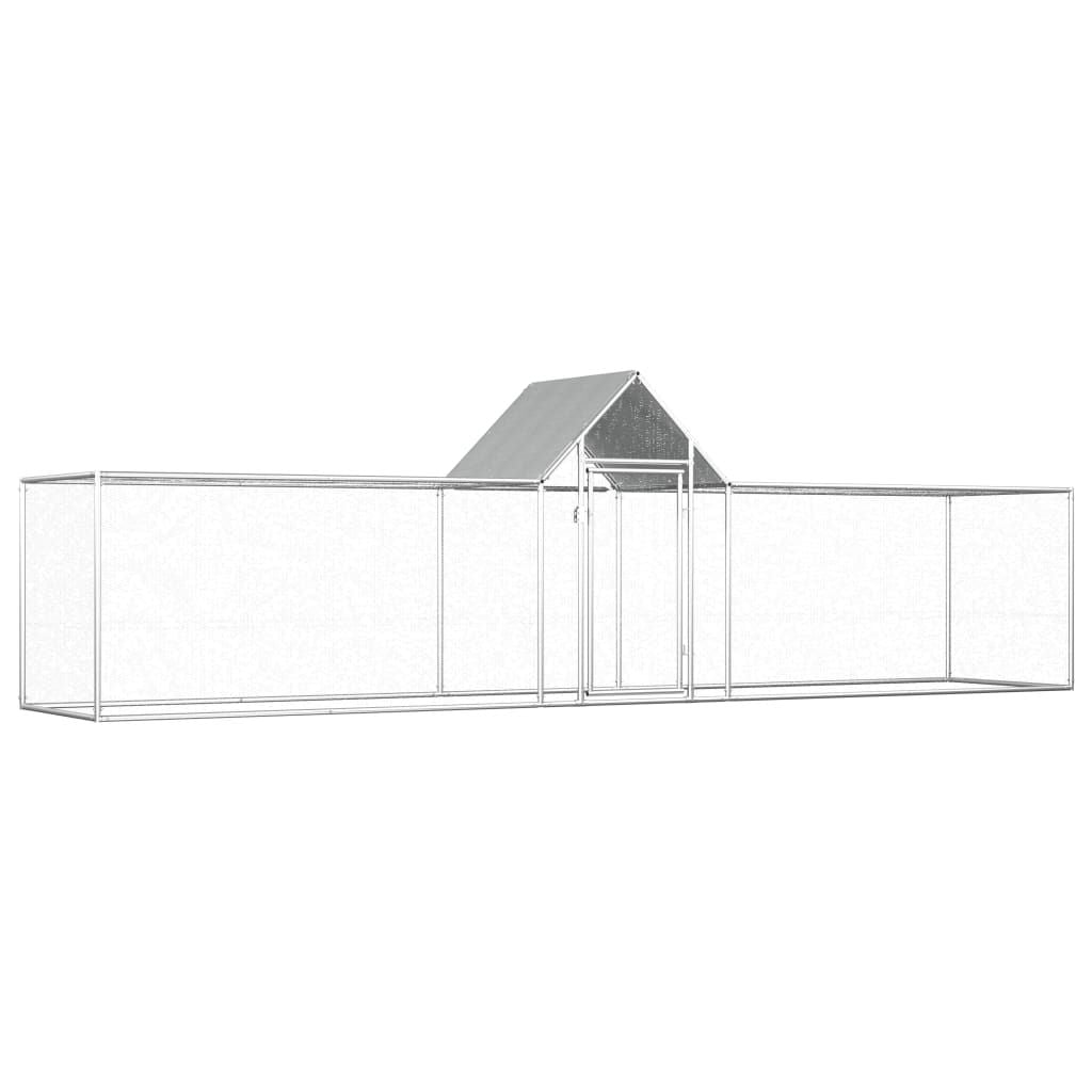 Spacious Outdoor Poultry Coop with Lockable Door and Wire Grid
