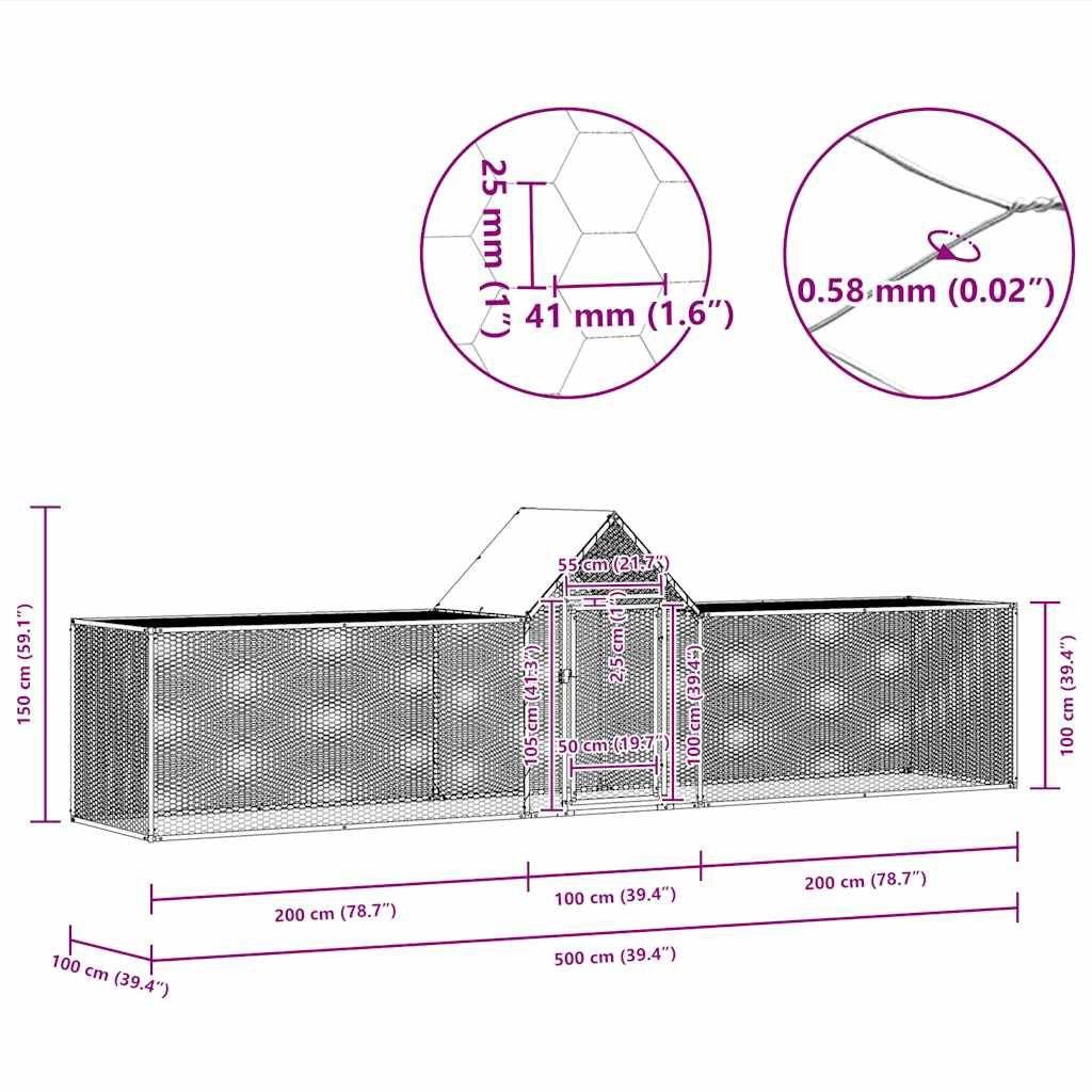 Spacious Outdoor Poultry Coop with Lockable Door and Wire Grid