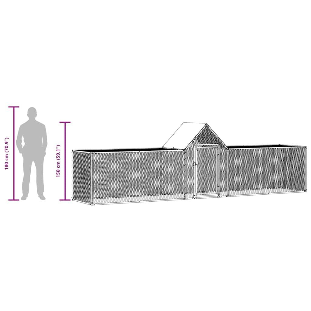 Spacious Outdoor Poultry Coop with Lockable Door and Wire Grid