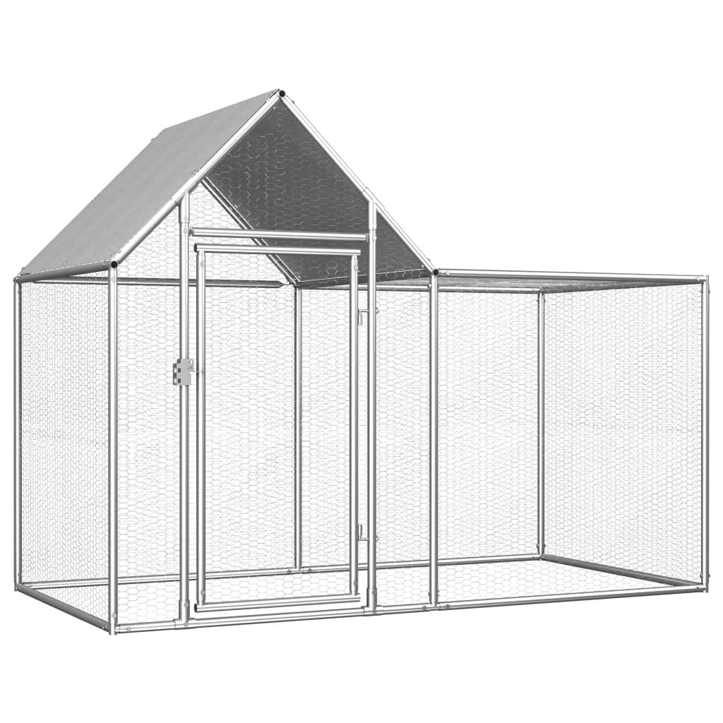 Spacious Galvanized structured Chicken Coop with water-ready Roof