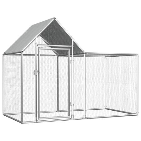 Spacious Galvanized structured Chicken Coop with water-ready Roof