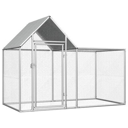 Spacious Galvanized structured Chicken Coop with water-ready Roof