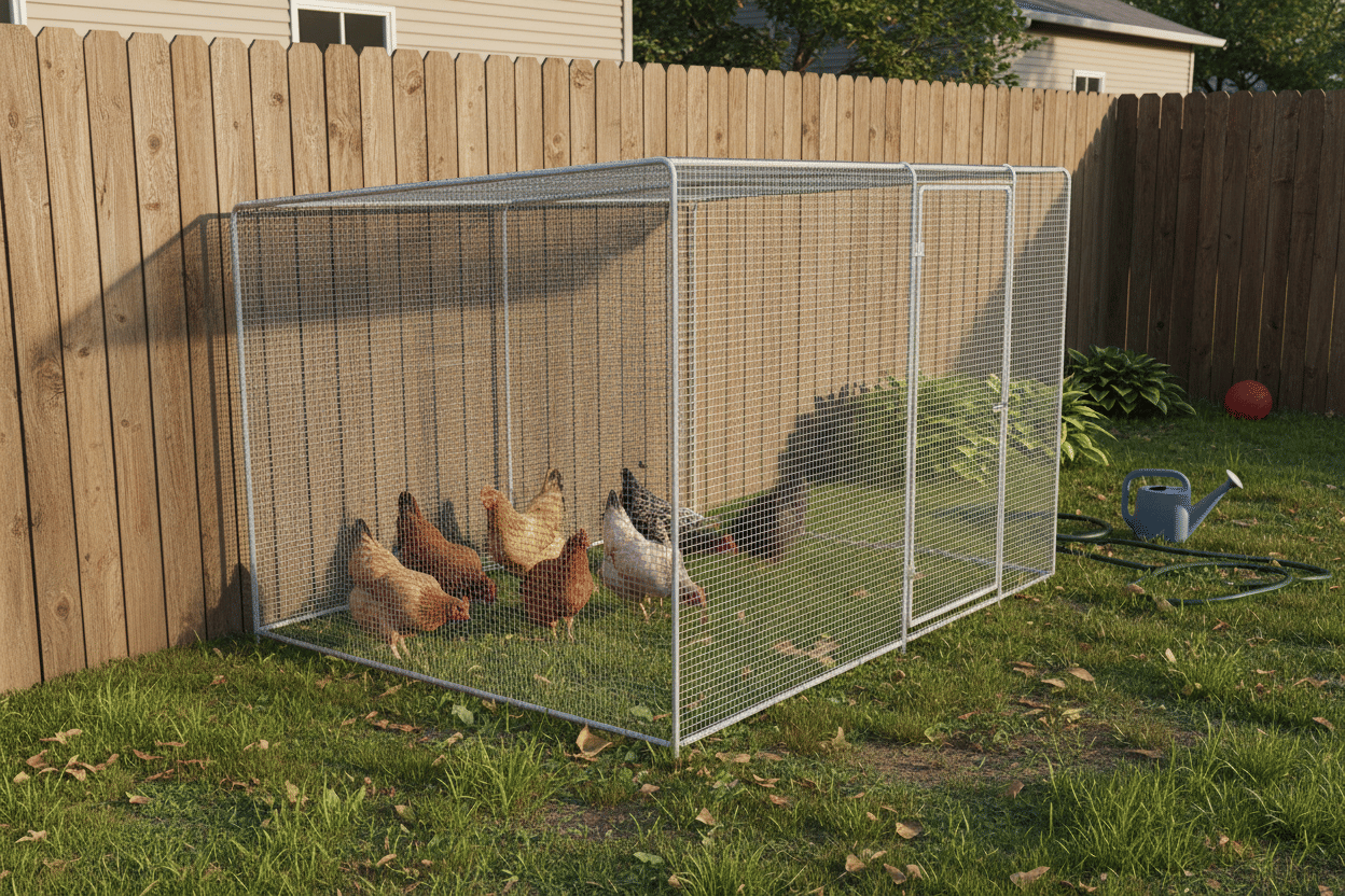 Auto-Lock Chicken Coop with UV-Proof water-ready Cover