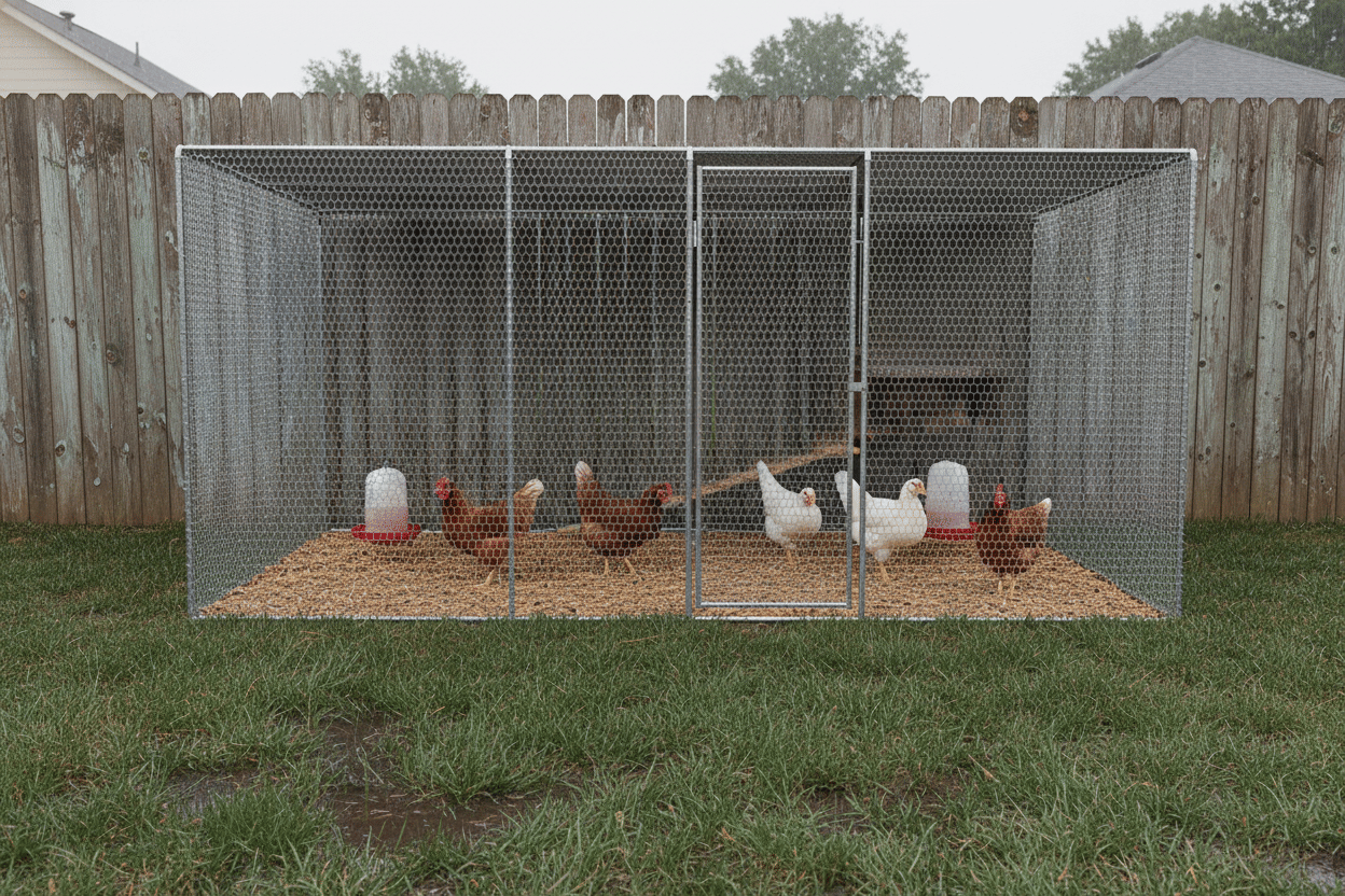 Auto-Lock Chicken Coop with UV-Proof water-ready Cover